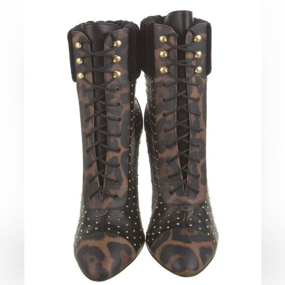 Christian Louboutin Studded Leather Booties - Picture 2 of 5